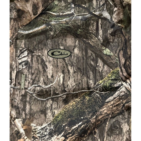 Drake Waterfowl Mossy Oak Camo Button Front Shirt Jacket Men Size 2XL - Picture 5 of 10